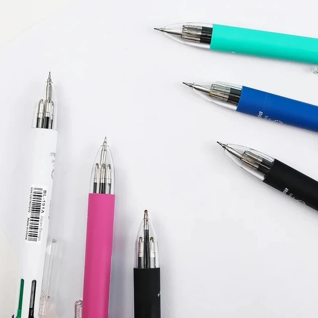 Stylos à bille multicolores 6 en 1, 5 couleurs, 1 crayon automatique avec gomme, fournitures de papeterie scolaires et de bureau 4 Stylos à bille multicolores 6 en 1, 5 couleurs, 1 crayon automatique avec gomme, fournitures de papeterie scolaires et de bureau 4