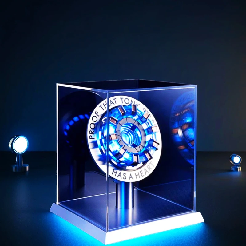 Stark MK1 Lampu LED USB Paduan Logam - Kontrol Suara, Permukaan PVD, 18Cm, Bukti Tony Stark Memiliki Hati, Hadiah untuk Penggemar