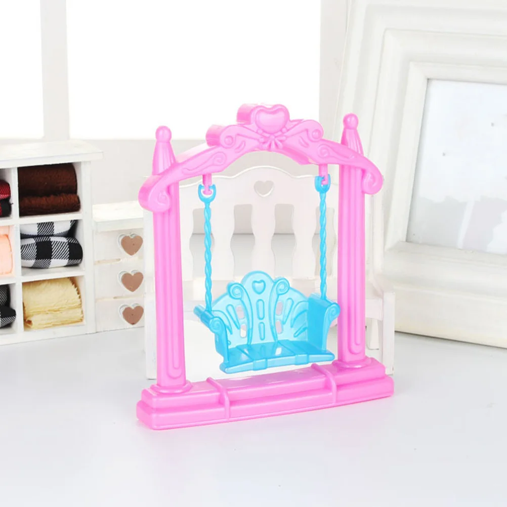 Simulation Mini Swing Dolls Accessories Swings House Toy Home Dollhouse Miniature Decor Ornaments Plastic