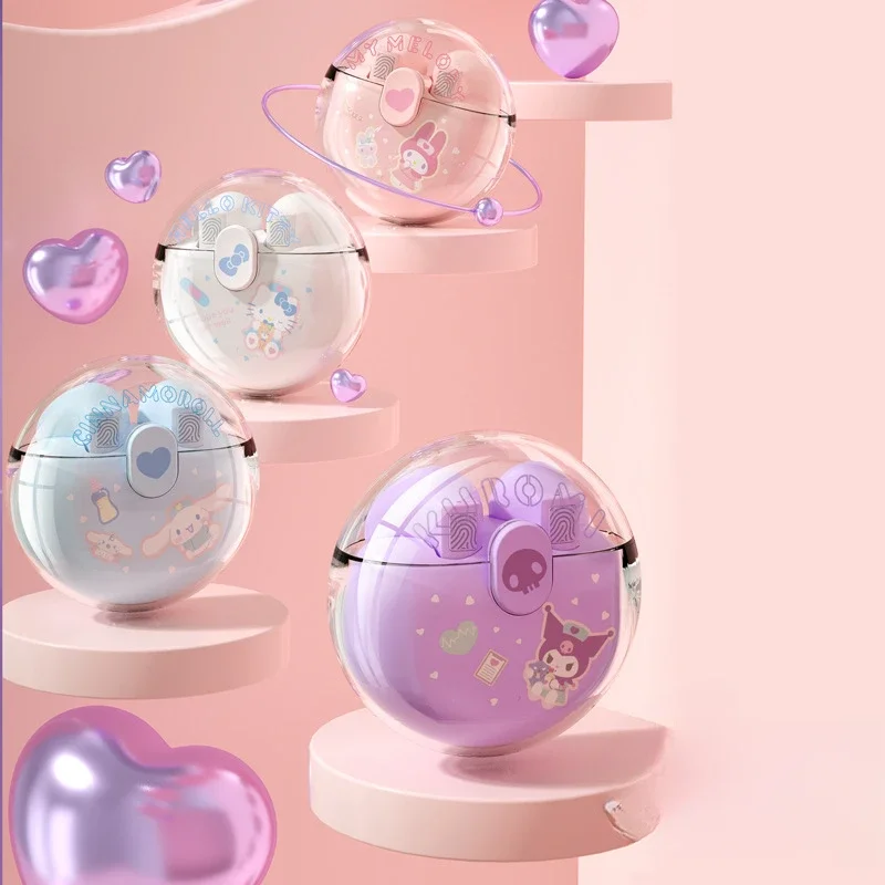 

Sanrio Hello Kitty Cinnamoroll Cartoon Wireless Bluetooth Headset 5.3 Noise-canceling Sports Stereo Hanging Ear Music Headset