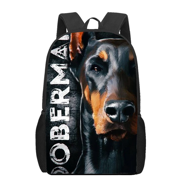  Elementary School Bags for Teens, Doberman Pinscher Dog Kids  Backpacks Doberman Breed Dog Lightweight Bookbags Waterproof Sturdy  Schoolbag Daypack for Girls Boys