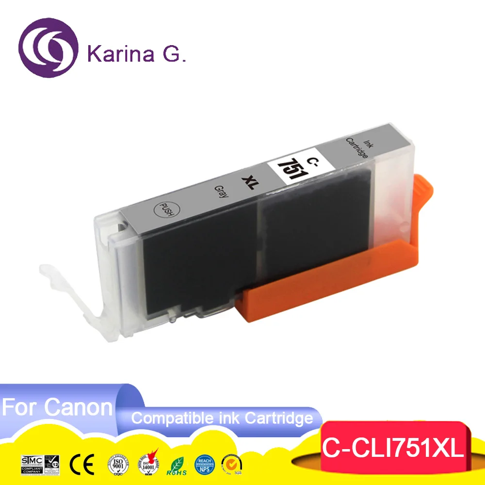 PGI 750 CLI 751 PGI750 PGI-750XL CLI751 CLI-751XL Premium Color Compatible Ink C