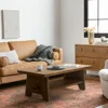 43.4” Wooden Coffee Tables for Living Room, Solid Firwood Tabletop Rectangle Coffee Table, Center Table for Living Room 3
