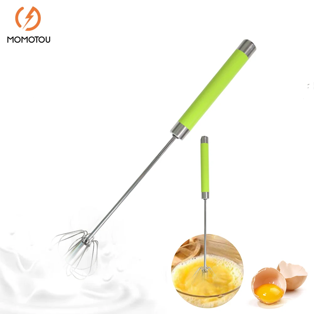 

Egg Beater Stainless Steel Manual Egg Whisk Blender Handheld Mixer Semi-Automatic Stirrer for Milkshake Sauce Drink Kitchen Tool