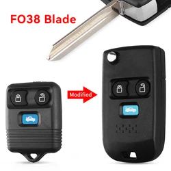 Enhanced Folding Flip Car Remote Key Shell - 4 Button (3BNT FO38 Blade)