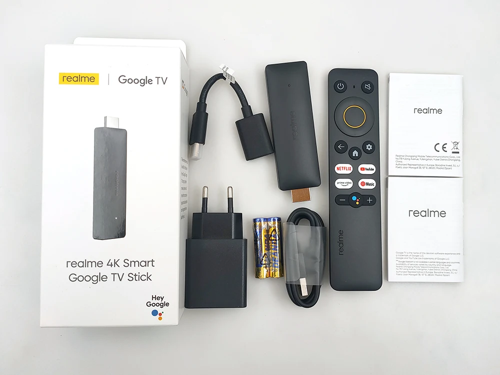 Global Version realme Smart Google TV Stick 1GB 2GB RAM 8GB ROM ARM Cortex A53 Bluetooth 5.0 Netflix Google Assistant