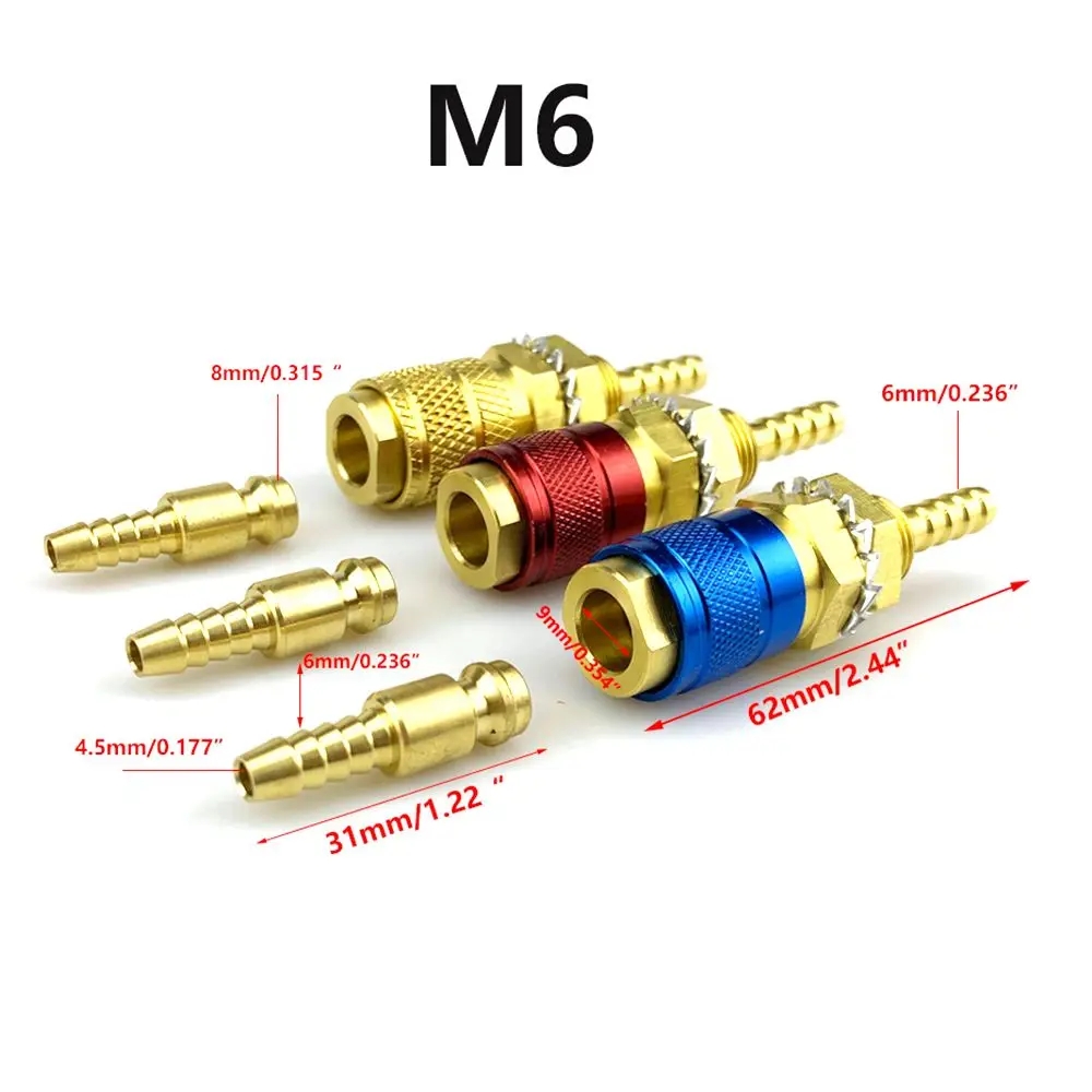 Water Cooled Gas Adapter Quick Connector Fitting TIG Welding Torch MIG Welding Torch connector Soldering Supplies welding cable connector welding torch