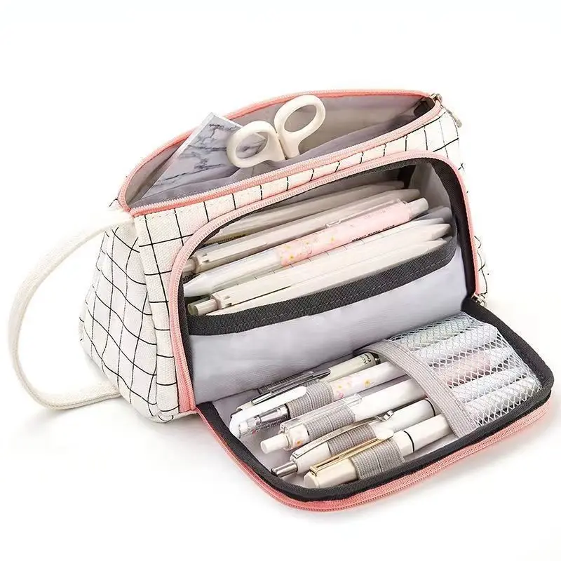 Astuccio per matite in tela di jeans di grande capacità borsa per materiale scolastico custodia per penna carina per bambini borsa per cancelleria per studenti borsa per matite portatile - immagine 6