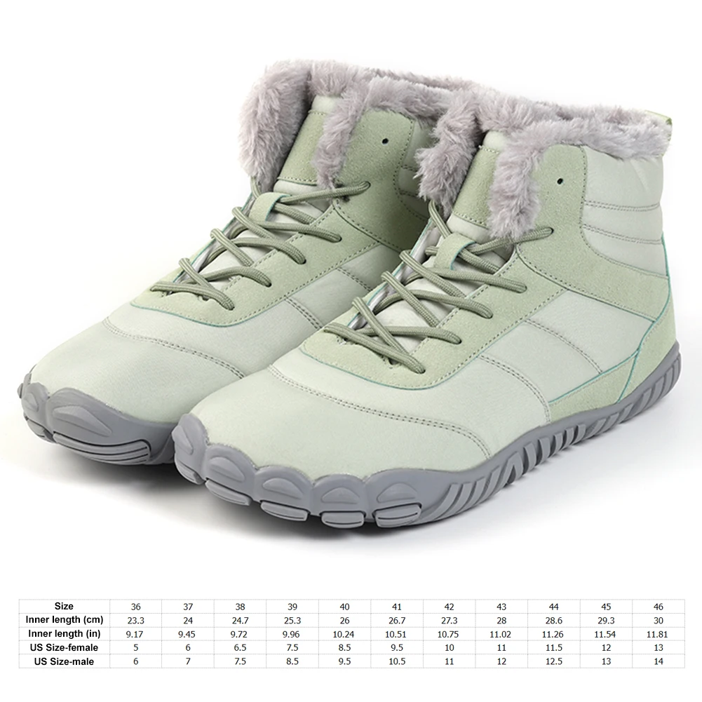 Snow Boots Winter Waterproof Non-Slip Casual Ankle Boots for Men Women Outdoor Sports