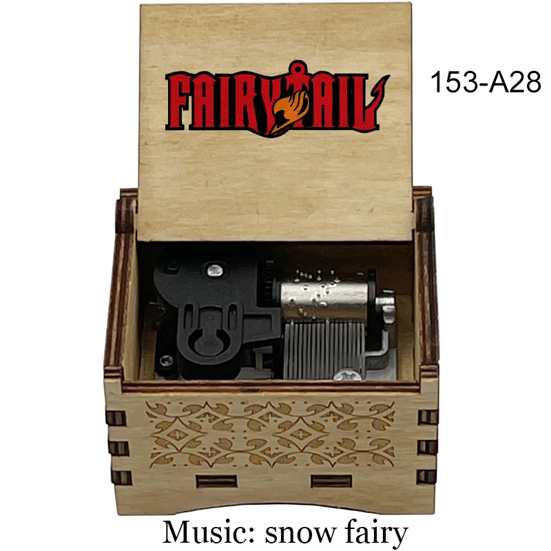 18 NOTE wind up mechanical Snow fairy from Fairy Tail Music Box for anime fans friends birthday gift home office decoration 2