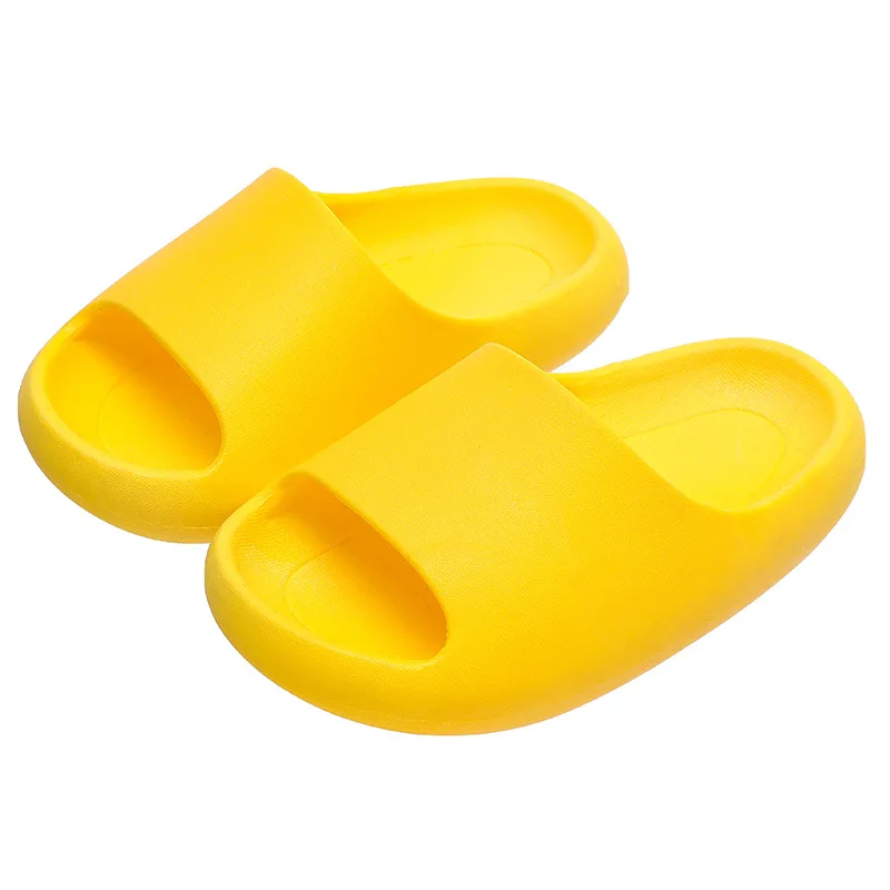 Children's solid color slippers summer girls indoor home bath boys non-slip soft soled children wear slippers outside 5