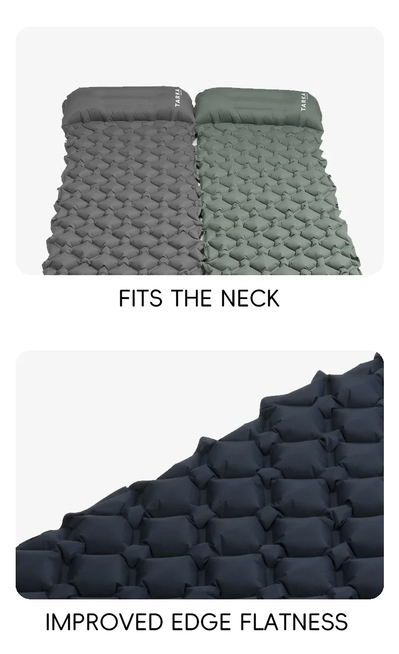 Description Picture 4 of itemTARKA Outdoor Camping Mats Air Cushion with Pillow Inflatable Tourist Sleeping Pad Climbing Trekking Self-Inflating Mattress