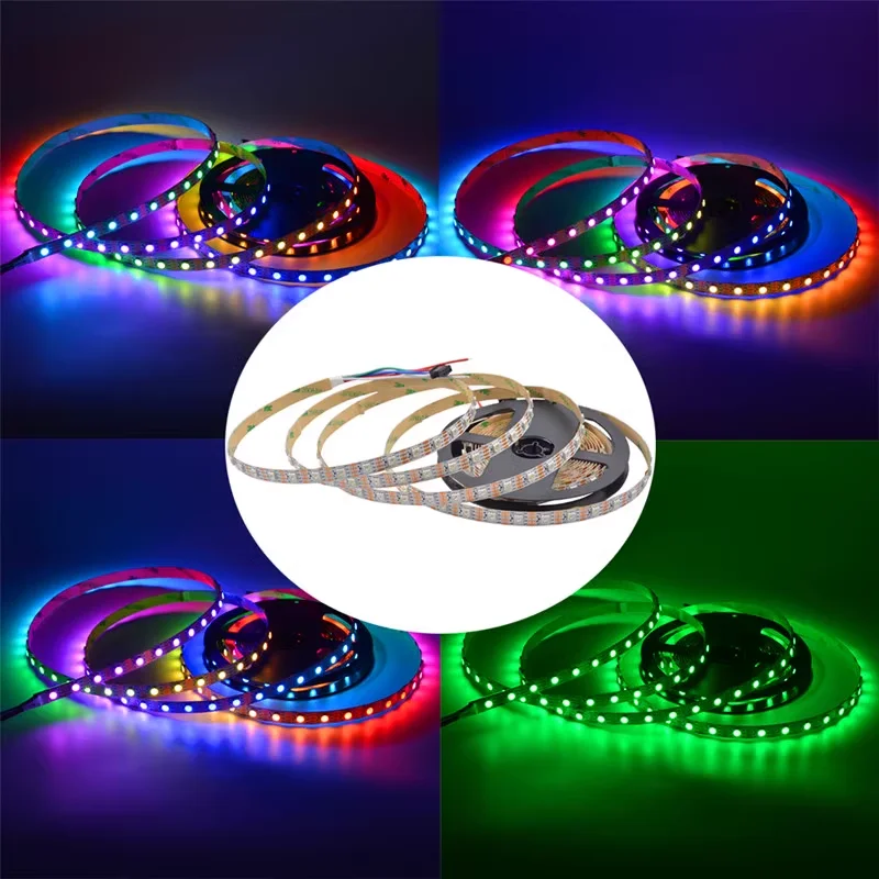 DC5V WS2813 LED Strip RGB Full Color Dual-signal Individually Addressable 30/60/144 Pixels/Leds/M WS2812B Updated Tape Light