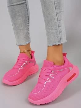 Spring and Autumn New Product Women's Candy Color Simple, Comfortable, Breathable, Wear resistant Lace up Sports Shoes