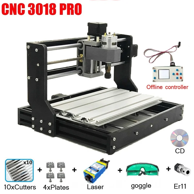 

Настольный лазерный гравер CNC3018pro, сенсорный экран, автономный контроллер, ЧПУ, устройство для резки печатных плат, гравировальный станок «сделай сам»