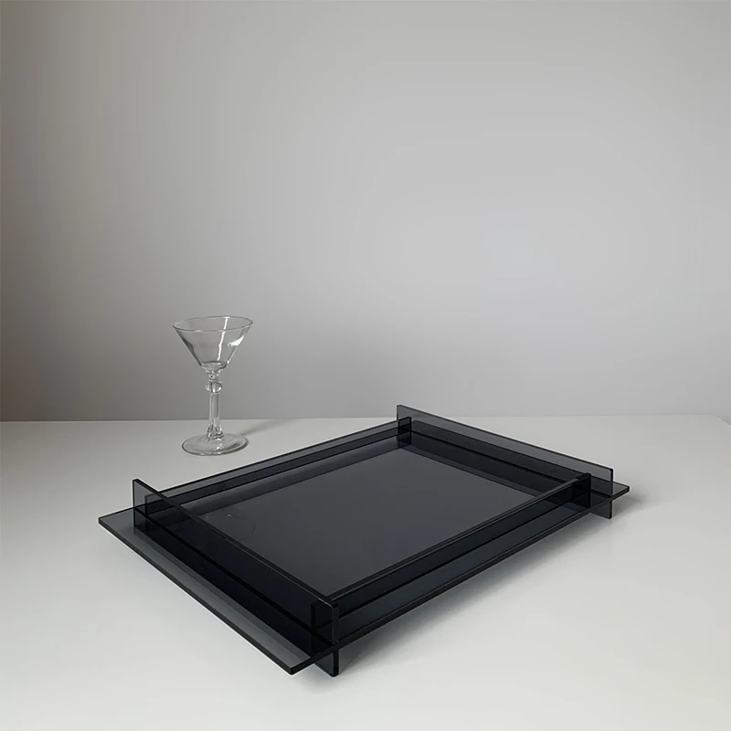Modern Acrylic Tray Serving Trays for Beverage Fruit Cake, Jewelry Storage, Perfume Tray, Decorative Household Rectangular 5