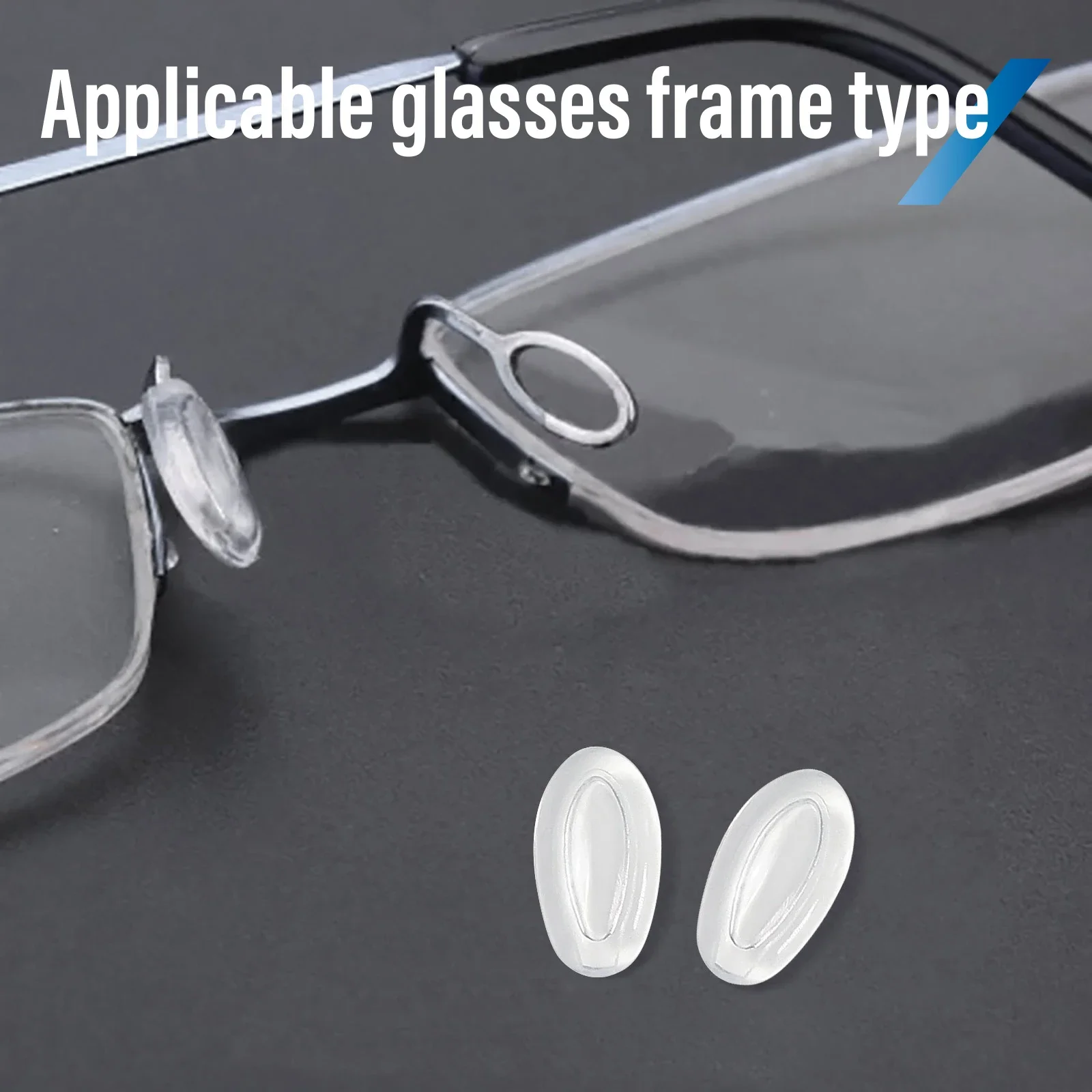 Dhoptical 100 Paar luftgepolsterte Brillen-Nasenpads, aufsteckbare, aufsteckbare Brillenteile für Optiker und Brillenreparaturwerkstätten – Detail 2