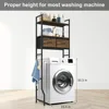Over The Toilet Storage Cabinet with Fabric Drawers Bathroom Storage Over Toilet Fit Most Toilets, Rustic Brown 6