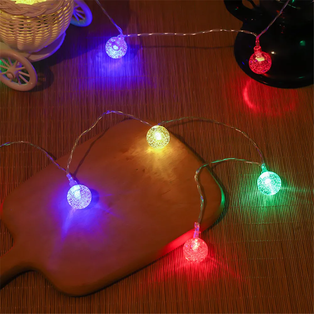 Description Picture 2 of item3M LED Light Crystal Ball Outdoor Garden Camping Light String 20 LED Lights Waterproof Garland Light Ramadan Decorations