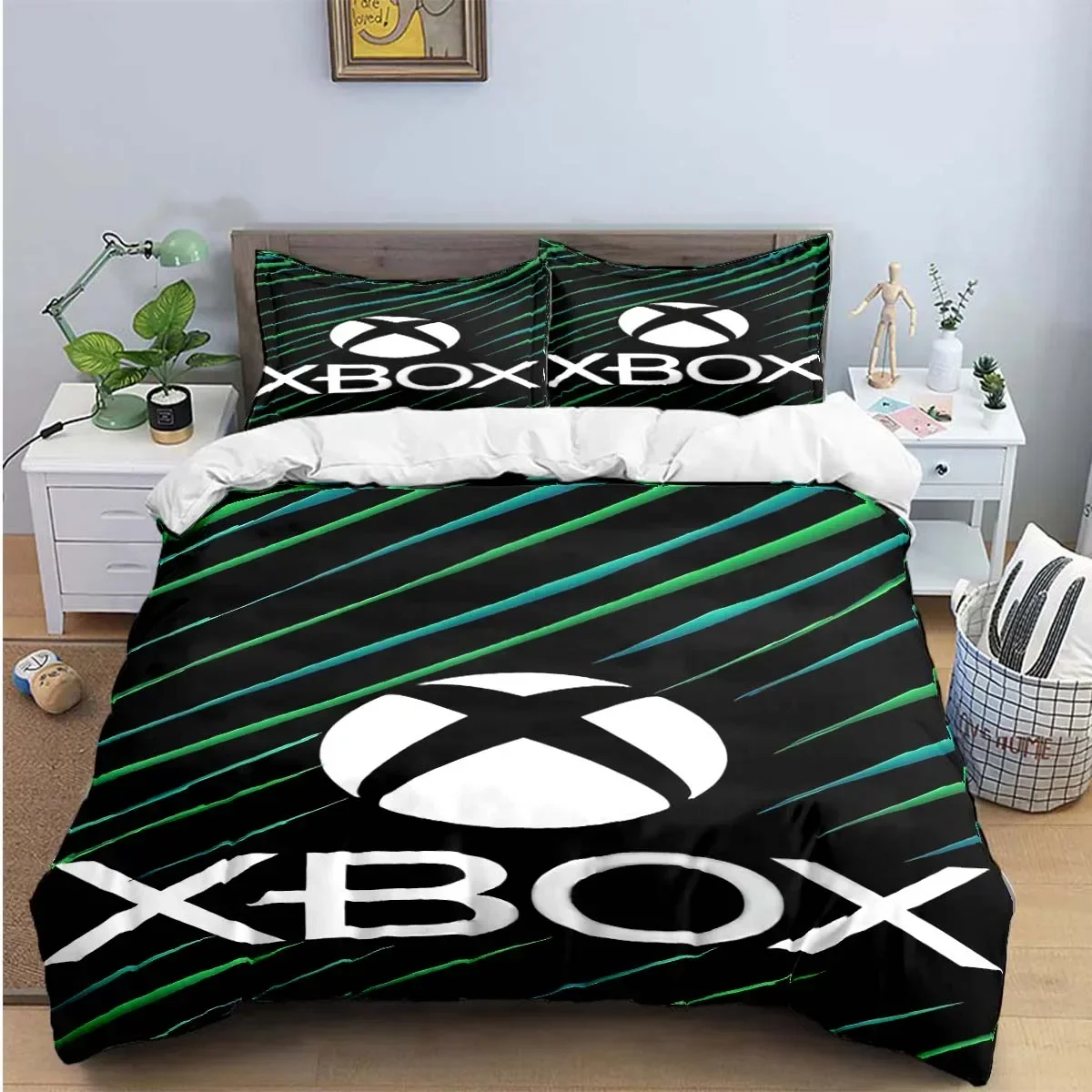 Cool Gamer X-XBox Print Bedding Sets Exquisite Bed Supplies Set Duvet Cover Bed Comforter Set Bedding Set Luxury Gift 2