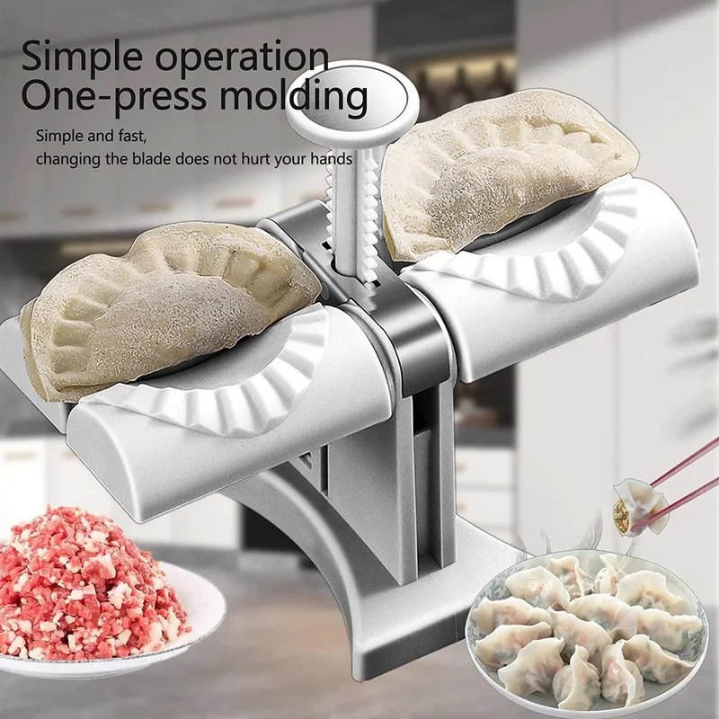 Macchina per ravioli completamente automatica, pressa a doppia testa, stampo per ravioli fai da te, empanadas, accessori per gadget da cucina_voghion.com