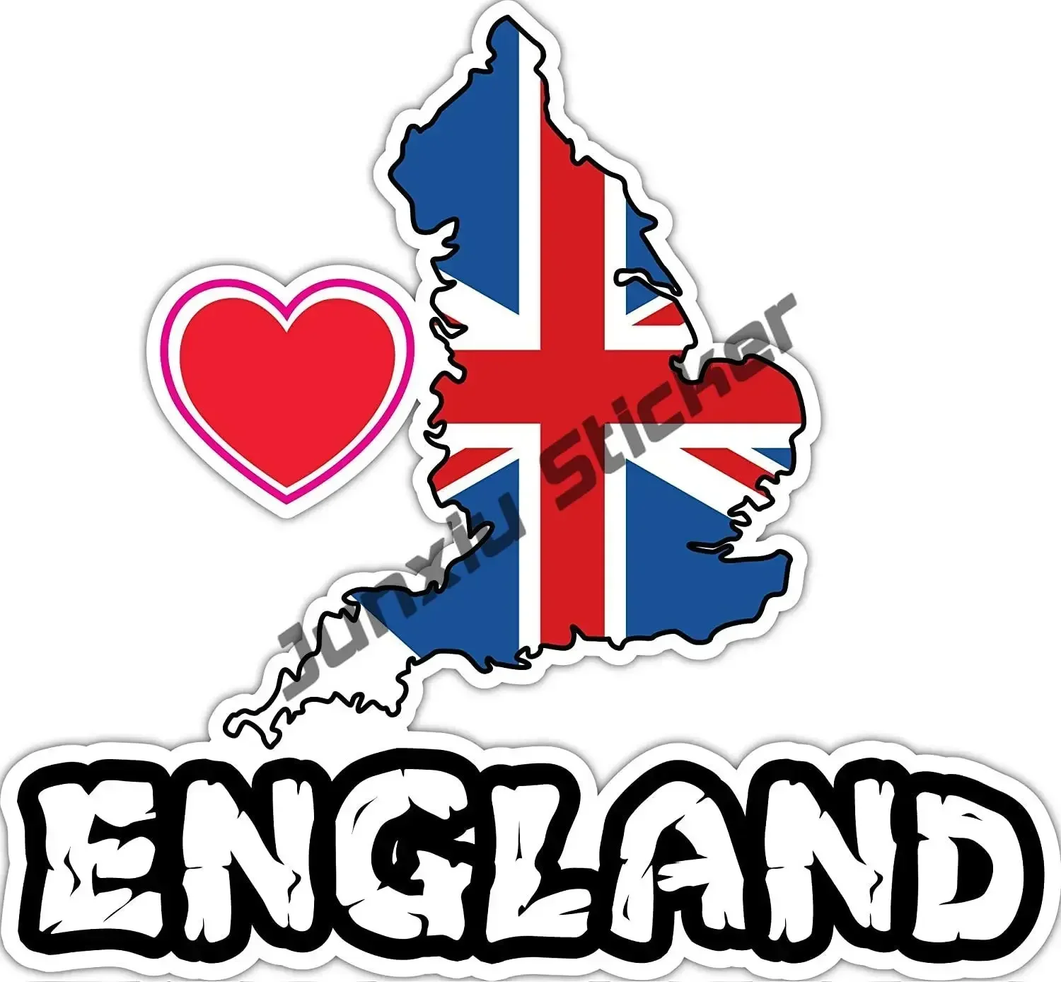 Love London England Sticker The United Kingdom Britain Country Code GB Cover Scratches Decoration Creative Stickers Exterior