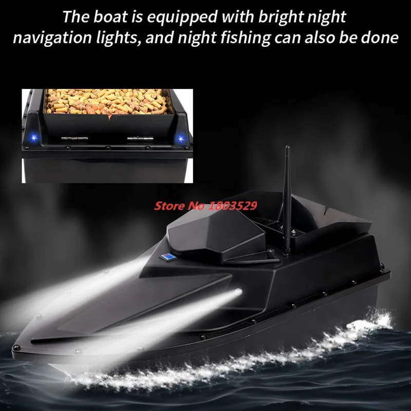 100GPS Positioning Waterproof Remote Control RC Bait Boat 500M 2KG Speed Cruise Big Large Hopper 100points GPS Nesting Boat Toys 3