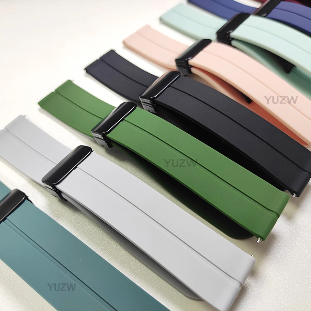 Magnetic Folding Buckle Strap - Stylish Rubber Bracelet