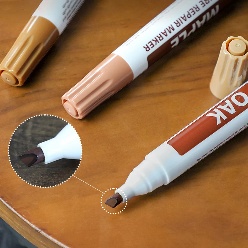 8 Colors Waterproof Furniture Touch Up Paint Tools Scratch Stain Paint Peeling Repair Marking Pen Large Capacity Marker Pen furniture scratch repair pen