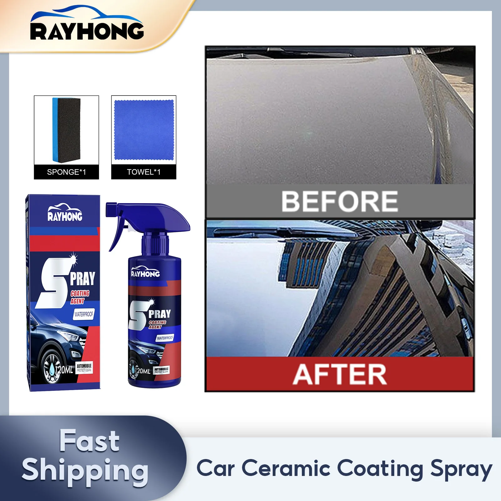 

Car Ceramic Coating Spray Nano Hydrophobic Liquid Repair Scratches Car Paint Maintenance Polishing Wax Auto Crystal Wax Spray