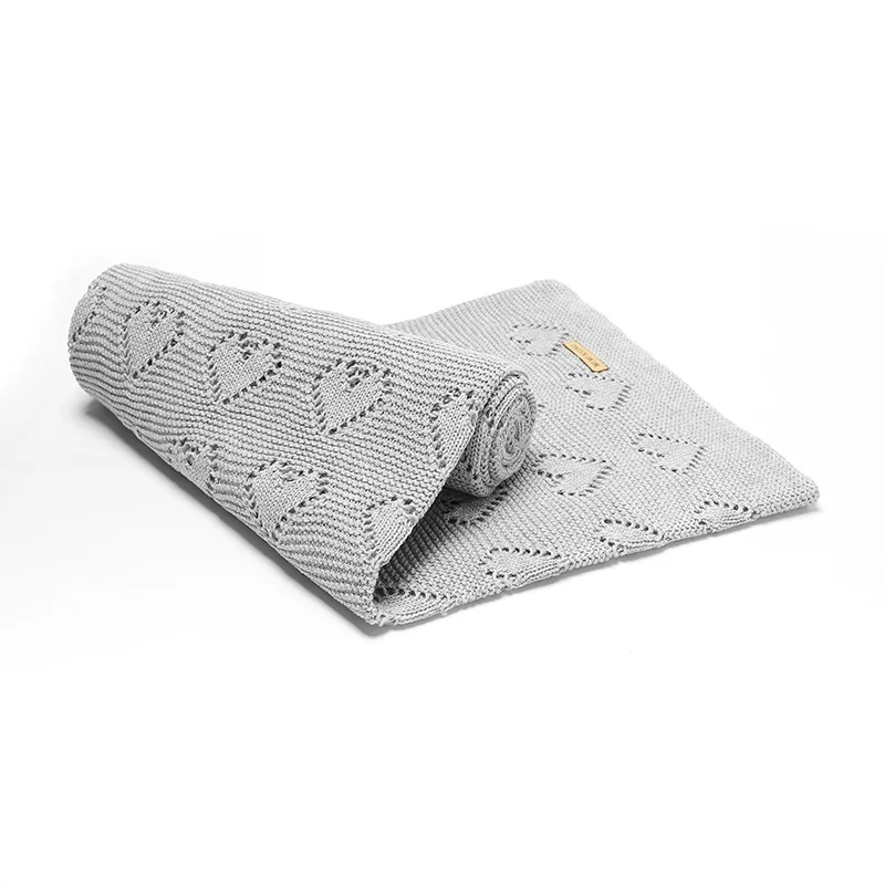 Baby Cotton Blankets Knitted Newborn Boys Girls Stroller Nursery Bedding Cradle Quilt 100*80cm Infant Swaddle Wrap Crib Cellular 2