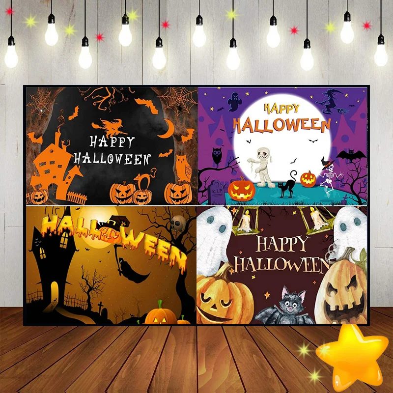 Halloween Strega Sfondo Foto Nebbia Densa Sfondo Di Compleanno Personalizzato Dolcetto O Scherzetto Fotografia Fondali Decorazione Macchia Di Sangue