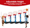 Adjustable Kids Basketball Hoop Indoor Outdoor with 4 Balls, Height 2.5-3.5 ft, Safe for Toddlers Age 1-4, Birthday Gift