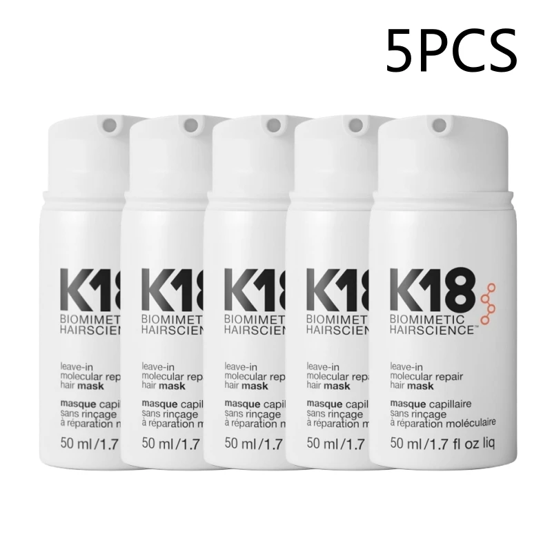 

5PCS K18 Leave-In Molecular Repair Hair Mask 50ml Restore Hair Health Improve Damaged Hair Keratin & Scalp Treatment Conditioner