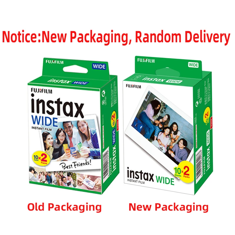 10/20/40/60/80/100 Sheets Fujiflm Instax Wide 400 Film Photo Paper 5 Inch Wide Format 300 500 210 Printer Film Paper instant film paper
