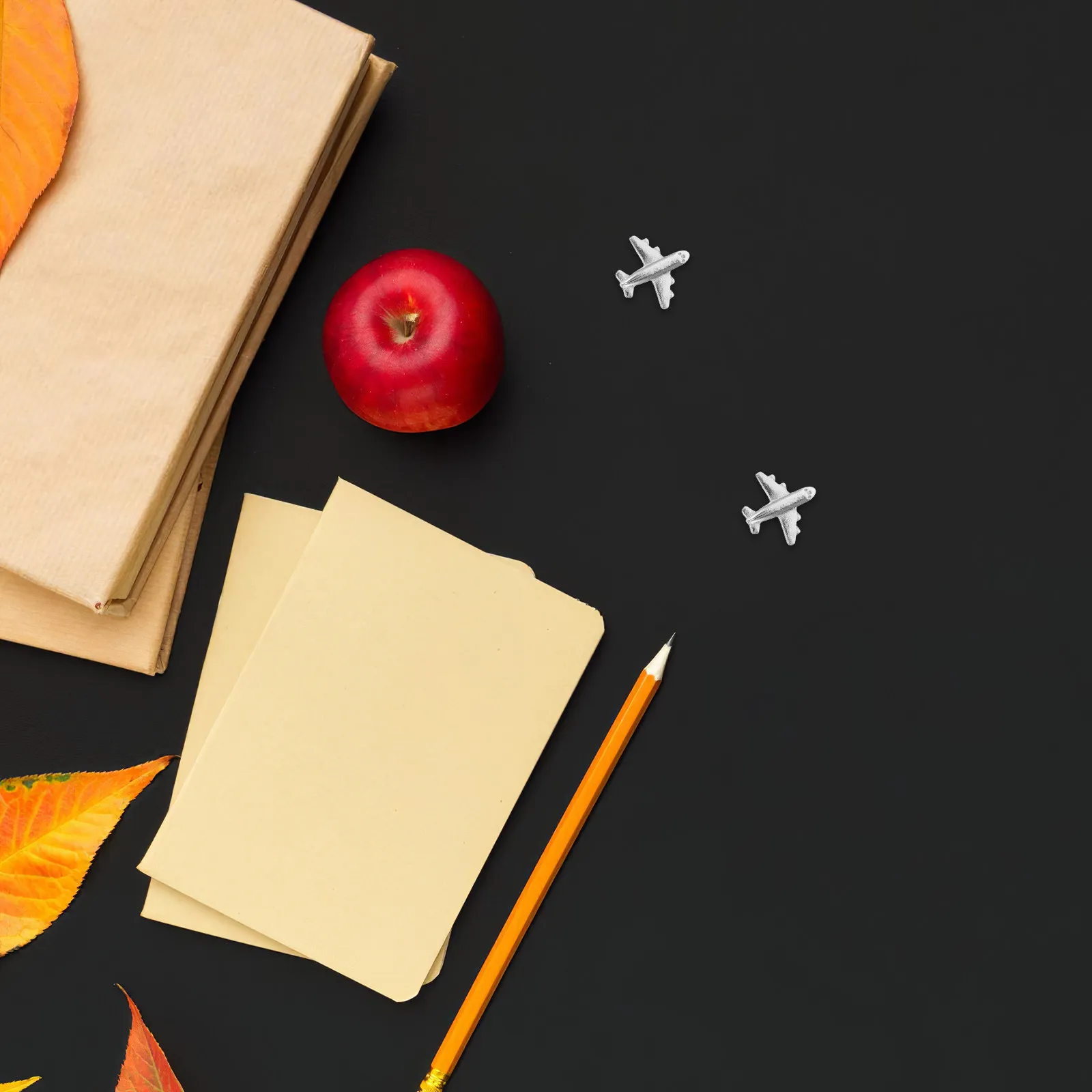 24Pcs 3D 실버 금속 비행기 푸시 핀 사무실 벽 게시판지도 장식을위한 귀여운 튼튼한 압정 장 푸시 핀