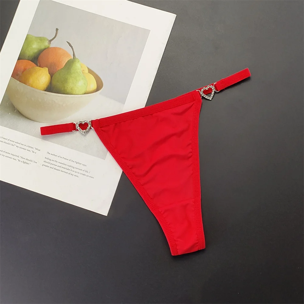 rhinestone strap thong side view