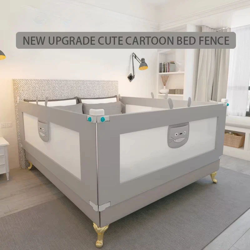 1PC Safety Kids Bed Barrier Fence for Newborn Bedroom Crib Anti-Fall Playpen Adjustable for Bed Rails Security Activity Center