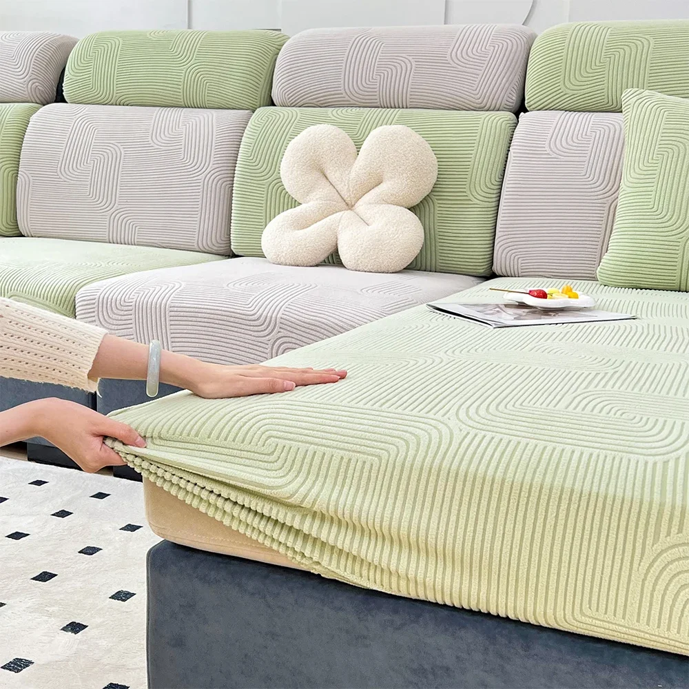 Jacquard Sofa Sectional Cover Elastic Sofa Cover Furniture Protector for Pets Washable Removable Sofa Seat Cushion Slipcover 2
