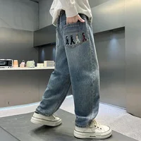 Jeans de couleur Pure pour enfants adolescents, vêtements pour bébés garçons, bas classiques, vêtements en Denim, pantalons longs, pantalons décontractés pour garçons de 4 à 12 ans 1