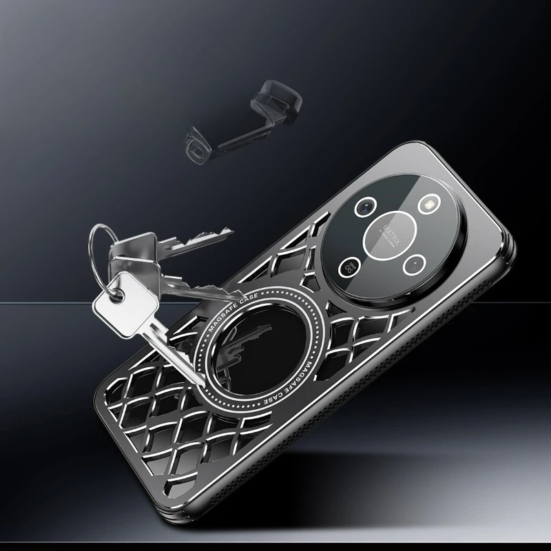 Enhanced Heat Dissipation Aluminum Alloy Magnetic Case with Wireless Charging and Shockproof Lens Film Cover