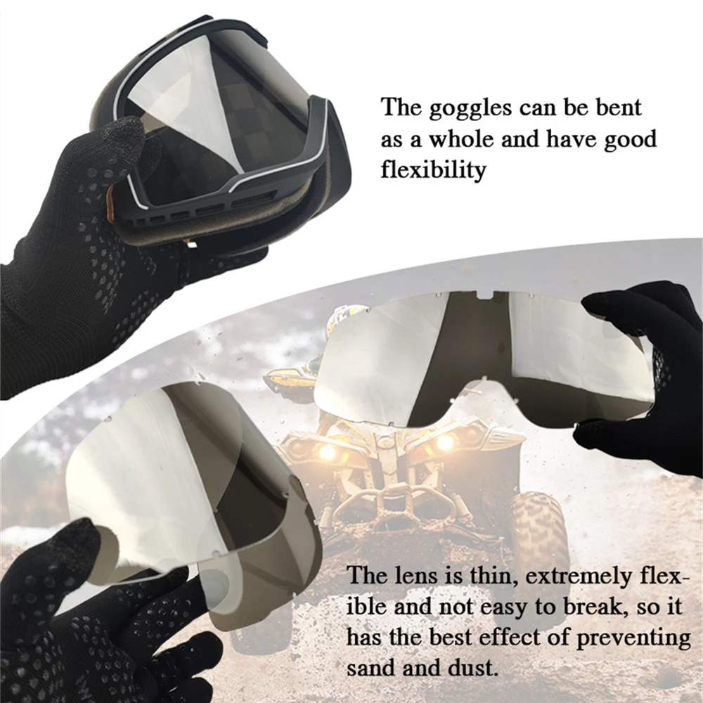 Motorcycle Goggles Motorcycle Goggles Retro Motocross Glasses Scooter ATV Skiing Sunglasses Anti-UV Cycling Racing