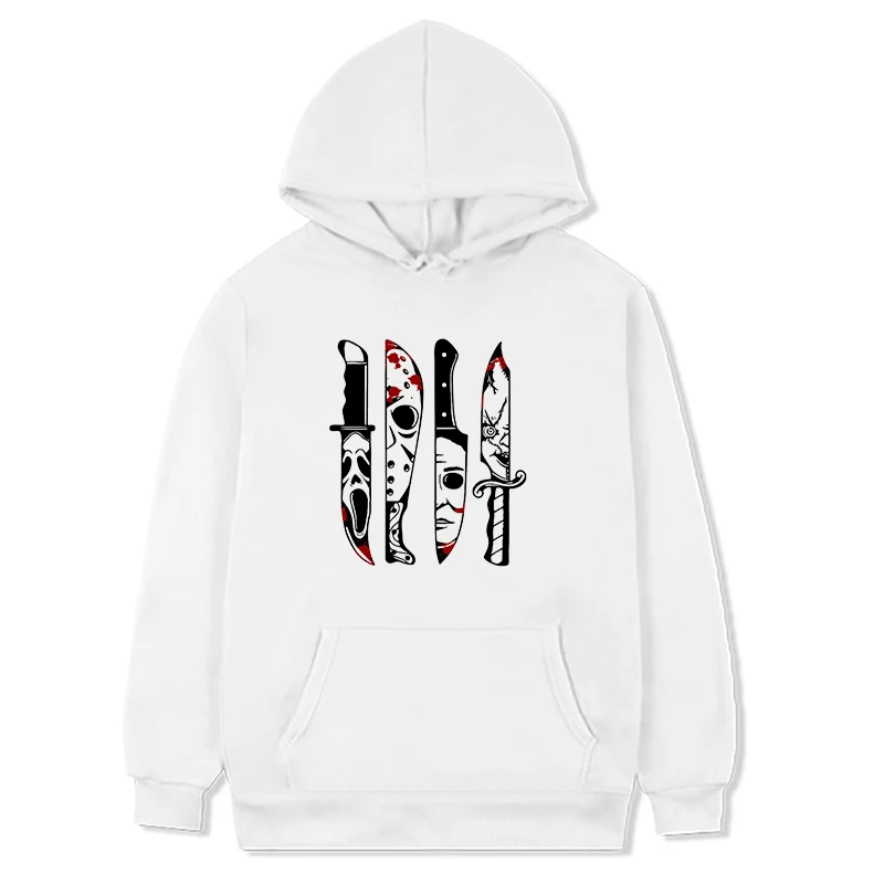 Horror Movie Characters Sweatshirt Horror Movie Characters Knives Hoodie Halloween Shirt Horror Movie Clothes m