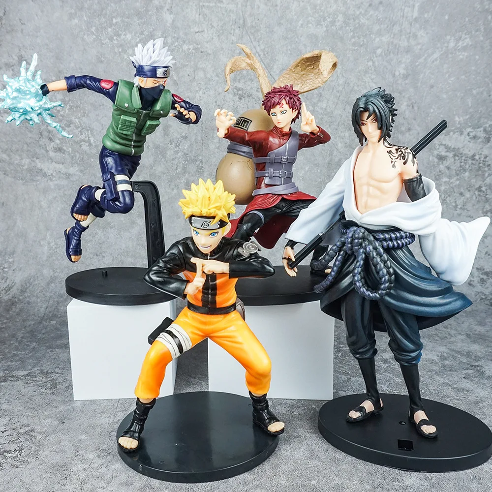 

Фигурки Наруто Sasuke Naruto Kakashi Gaara аниме Коллекционные Фигурки ниндзя, ПВХ фигурки, статуэтка, игрушечный орнамент
