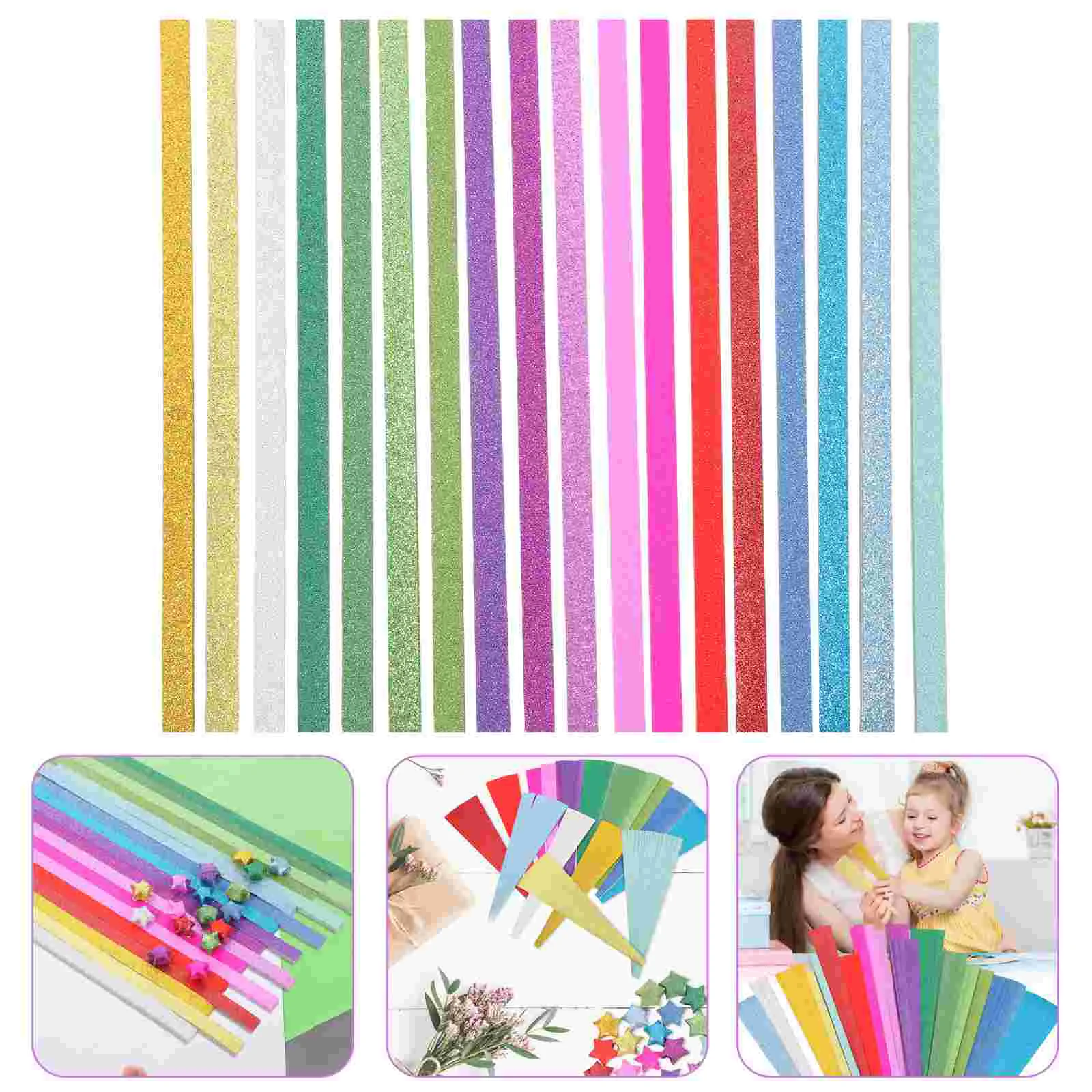 

Glitter Star Origami Embellishments Crafting Craft Diy Origami Paper Origami Paper Strips Shiny Stars Origami Diy Craft