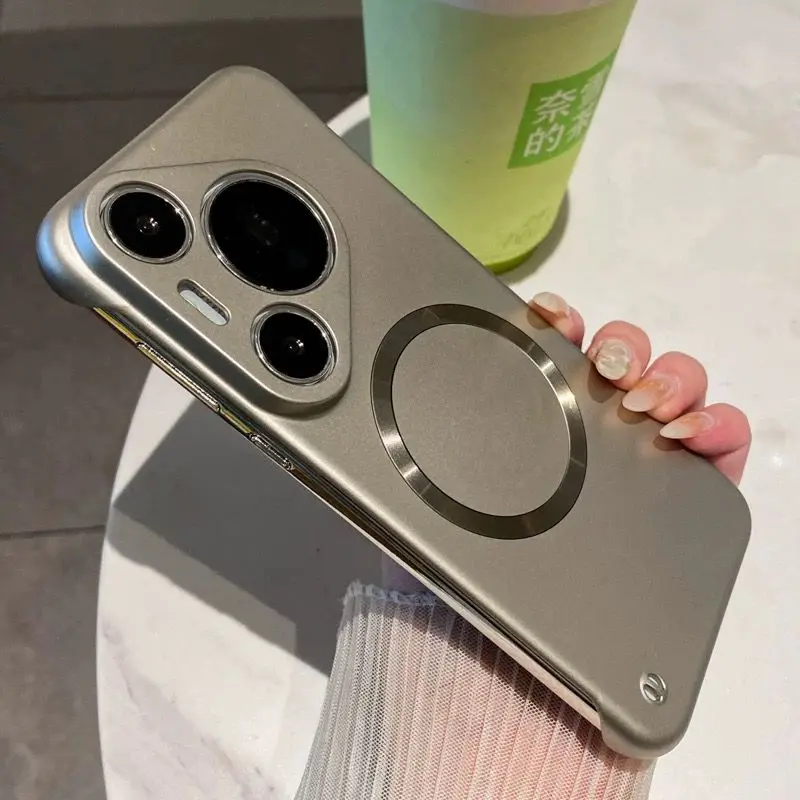 Frameless Metal Paint Phone Case with MagSafe Compatibility