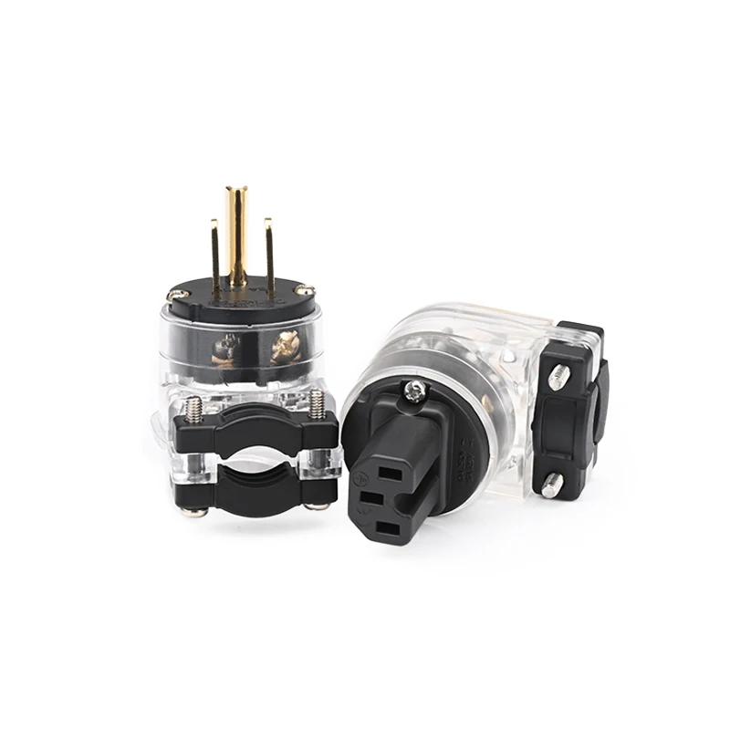 

Hi-end HiFi Power plug One Set US Power Connector Male and Female Plug for Power Cable