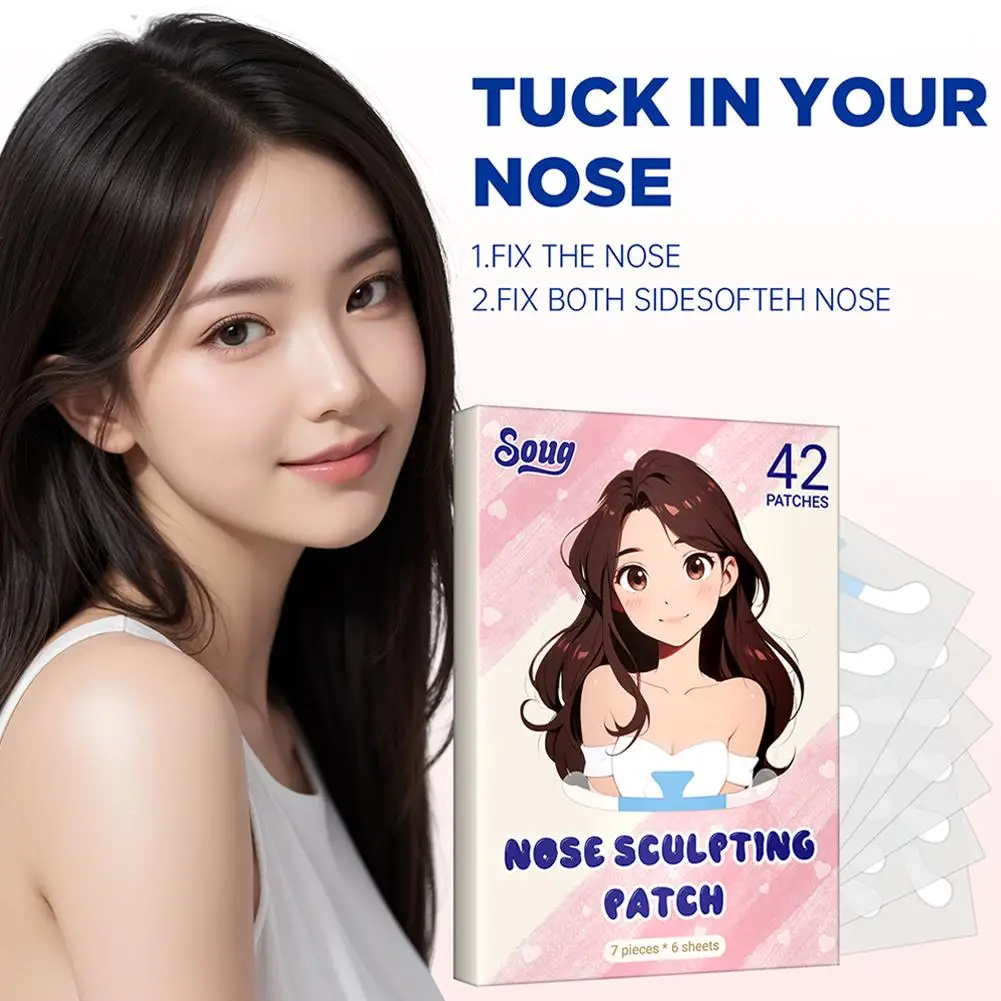 Shrinking Nose Wing Stickers Nose Shrink Patchs Cosplay Make Care Tools Up Special Narrow Strips Small Cosmetic Face nose shaper snoring nasal strip kit