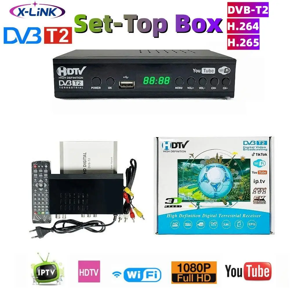 SmartTVBoxDVBT2H264WiFiYoutubleDVBCDigitalTVTerrestrial