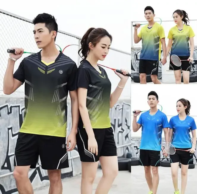 Camiseta de bádminton y tenis para hombre y mujer, pantalones cortos, camisetas de tenis de mesa, ropa deportiva, traje de tenis, 2022